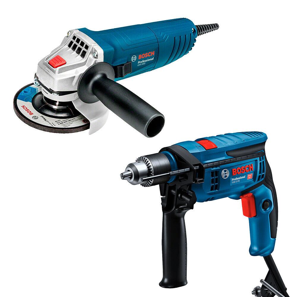 Combo Furadeira + Esmerilhadeira Gsb 13 Re + Gws 850 Azul Bosch