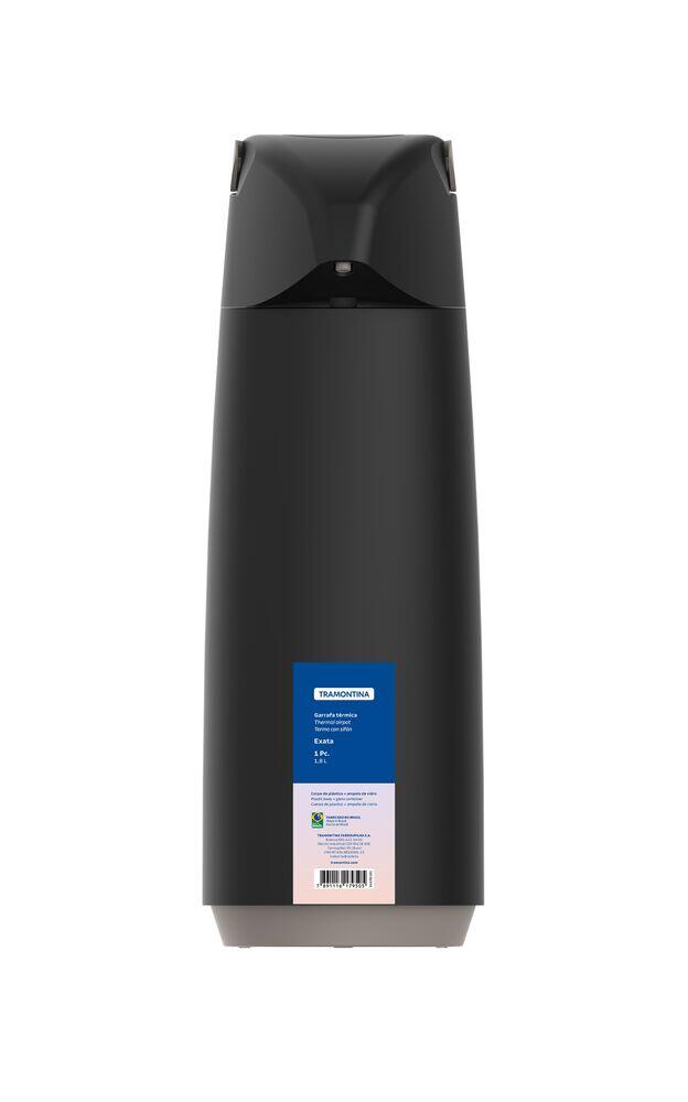 Garrafa Térmica Pressão Exata Preto 1,8l Tramontina