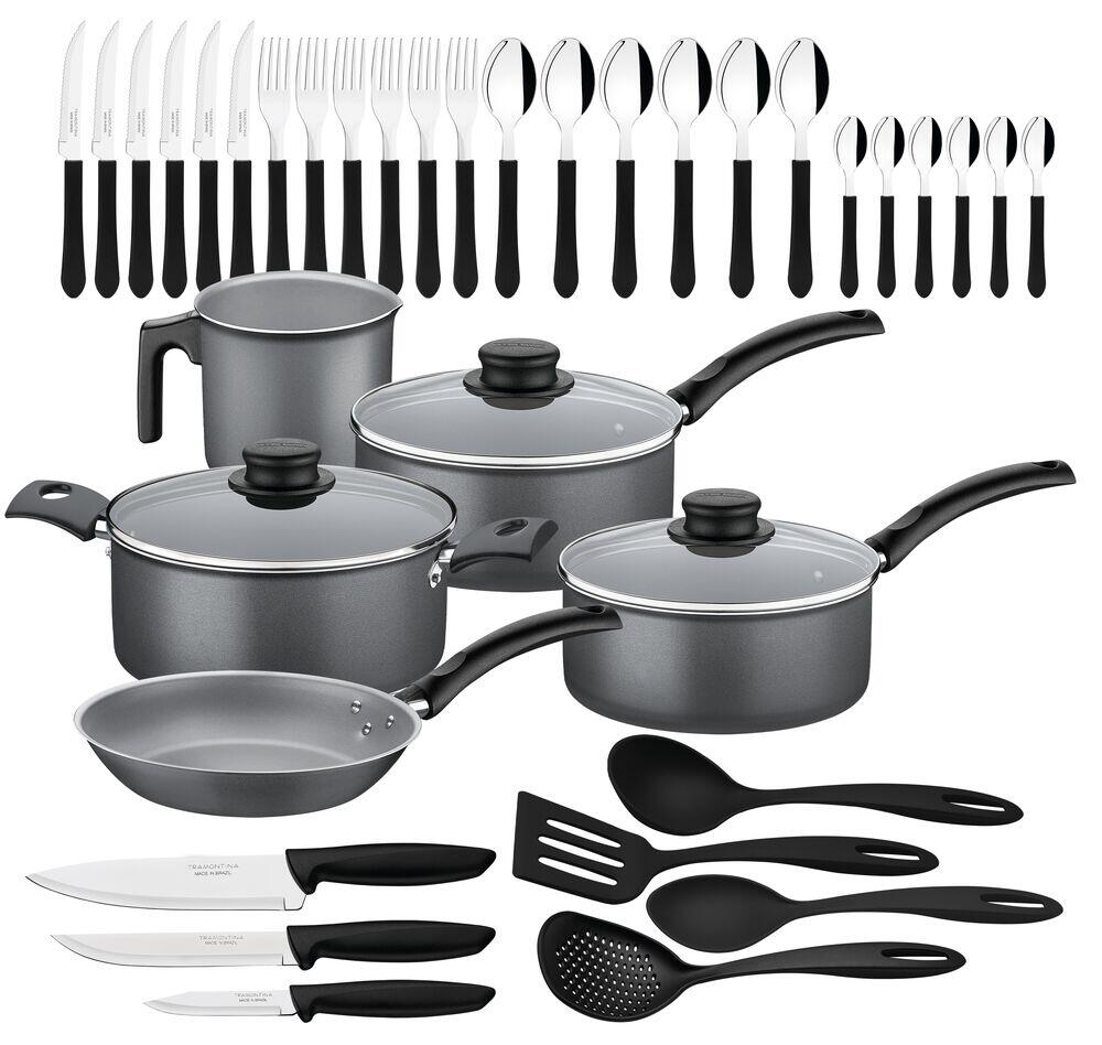 Kit Cozinha 36pcs Grafite Inox Tramontina