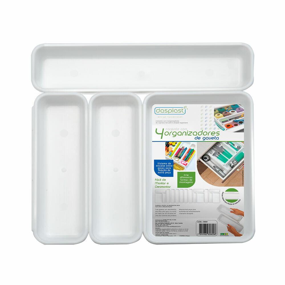 Organizador de Gaveta Branco Dasplast