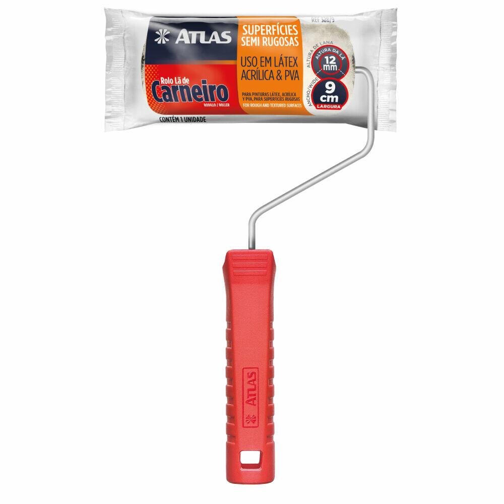 Rolo Lã Natural 9cm 328/9 Branco Atlas