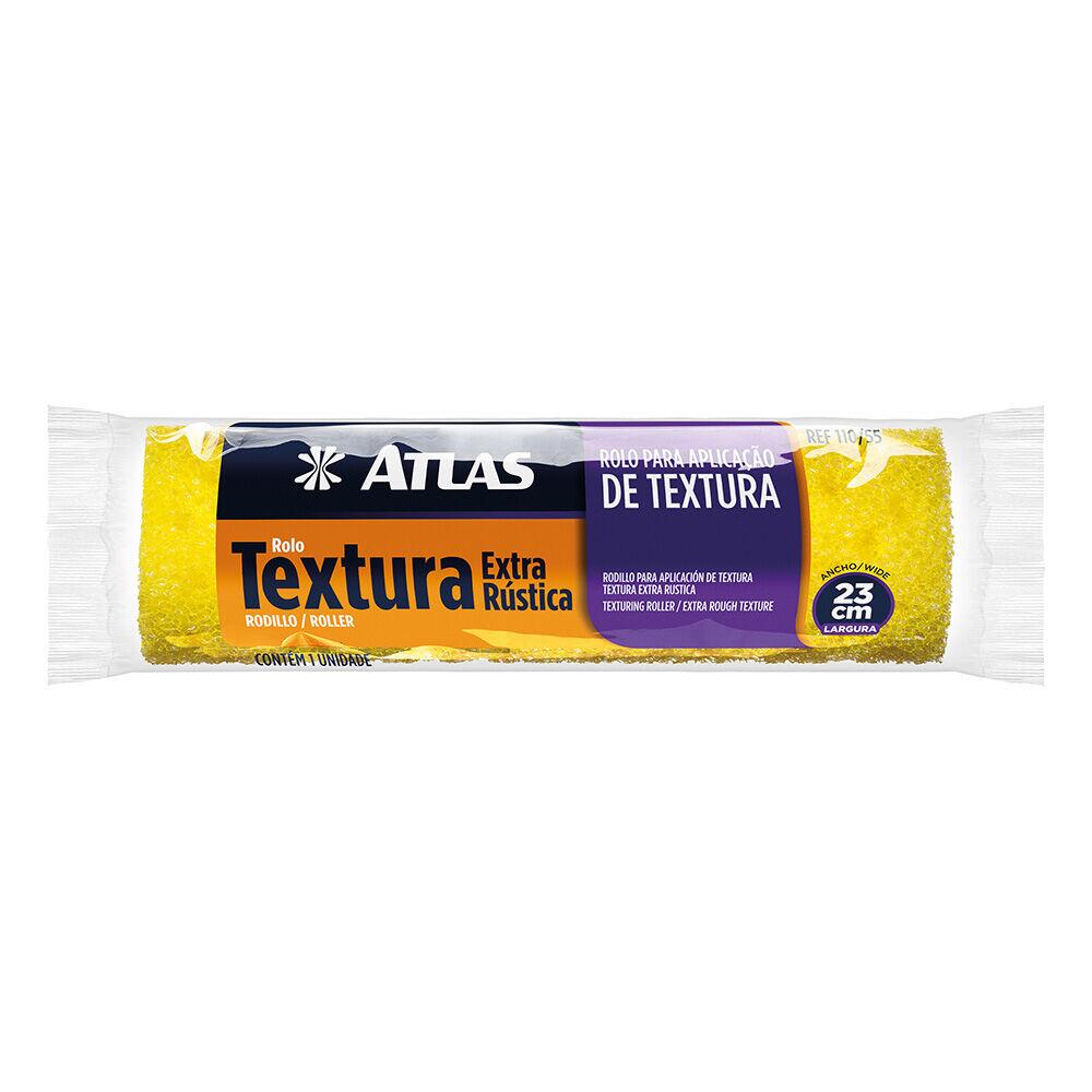 Rolo Espuma Textura Rustica 23cm 110/55 Amarelo Atlas