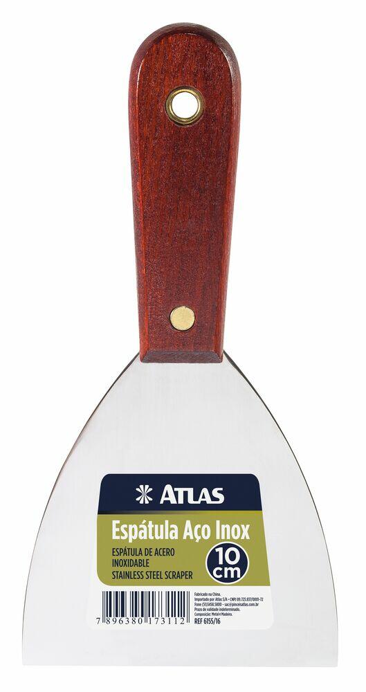 Espátula Aço Inox 10,2cm 6155/16 Cinza Atlas