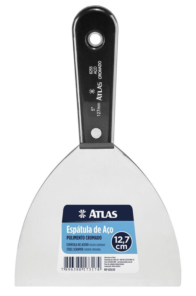 Espátula Aço Cromado 12,5cm 6255/20 Cinza Atlas
