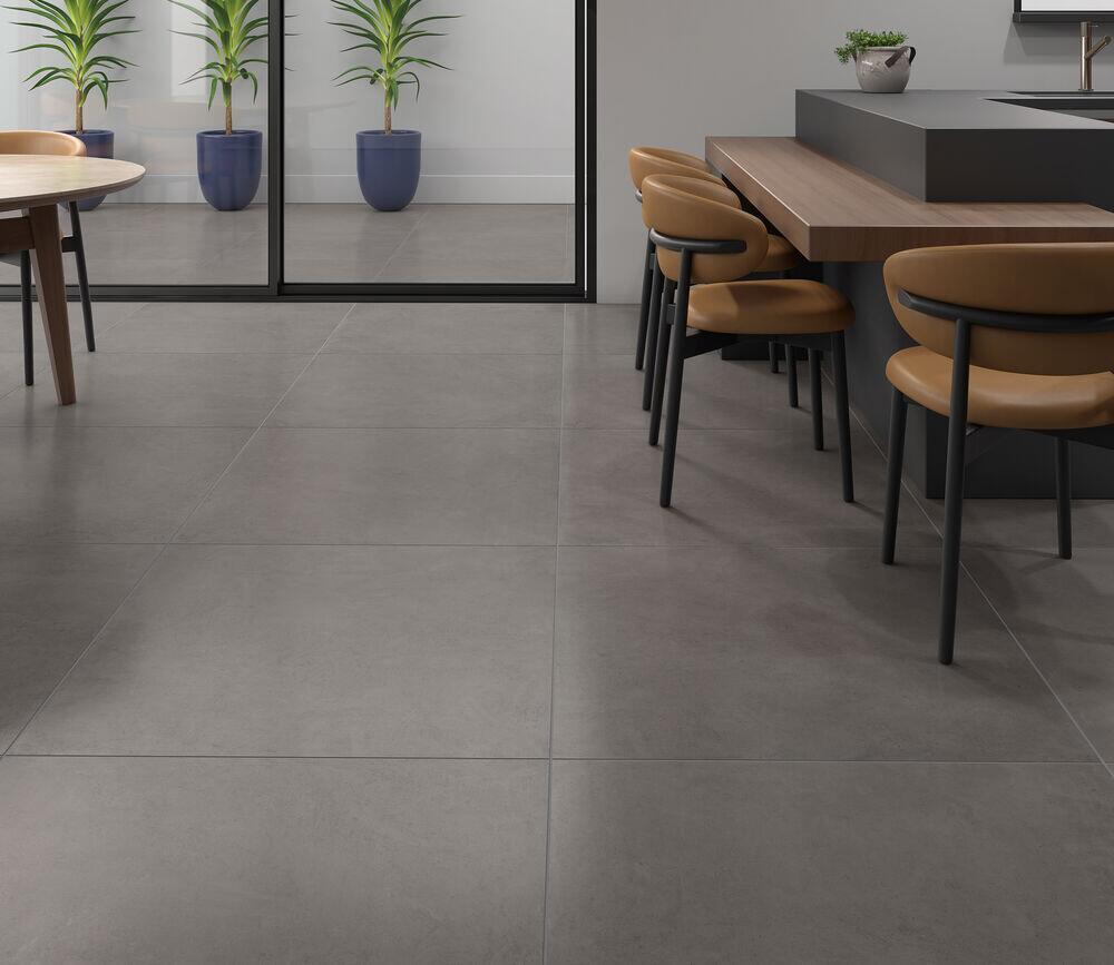 Piso Cerâmico Veneza Cimento Retificado Acetinado 90,5CM X 90,5CM Incopisos