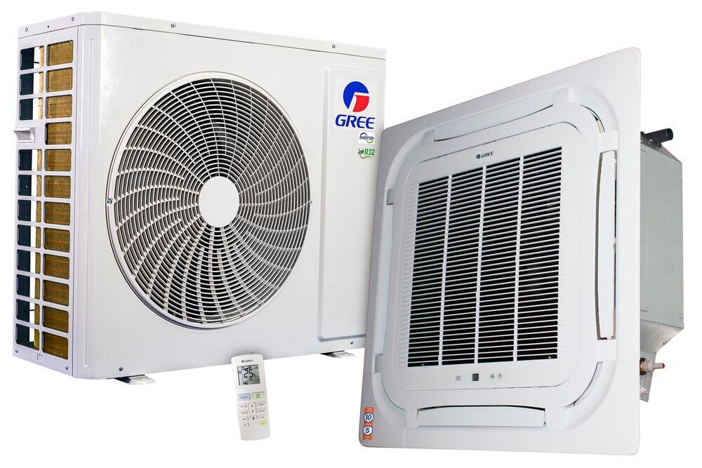 Ar Condicionado Cassete 24000 btus Guld24t1/a Inverter Branco Frio Gree