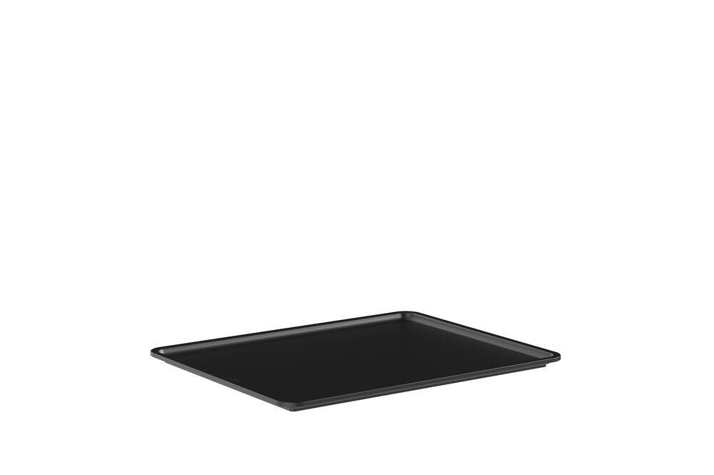 Tampa Plástica 34cm x 27cm x 1,30cm Flow Preto Ou