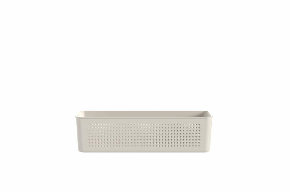 Cesto Plástico 34cmx15cmx9cm Flow Bege Ou