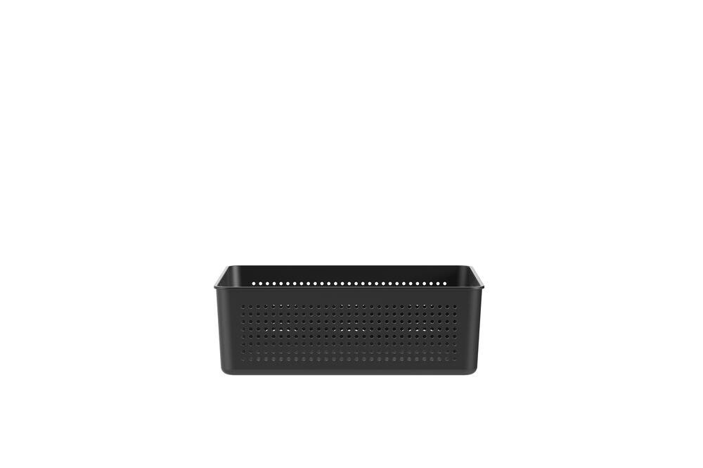 Cesto Plástico 27cmx22cmx9cm Flow Preto Ou