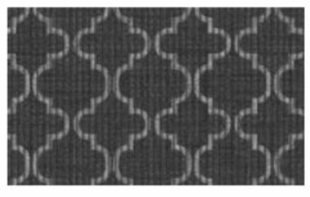 Tapete Passadeira Pvc 43x130cm Tropical Árabe Preto Kapazi