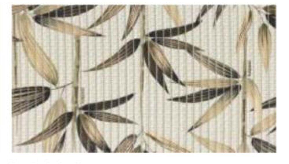 Passadeira Pvc 43x130cm Bambu Jardim Bege Kapazi