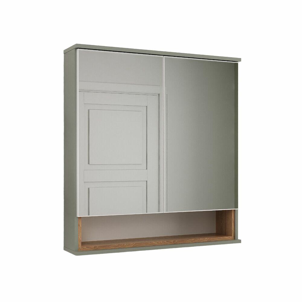 Espelheira para Banheiro MDF/MDP Mariana Verde Salvia 64,5cm C-Linea