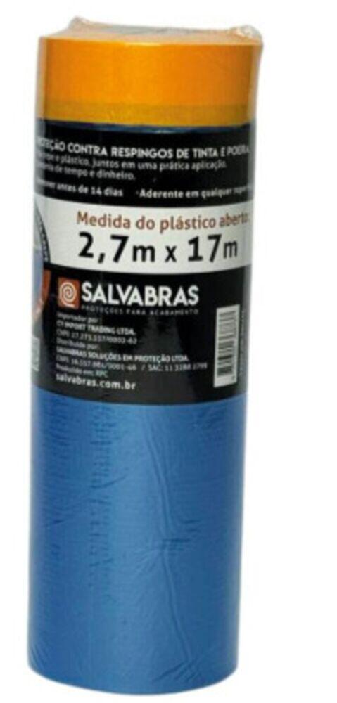 Salva Pintura 270cmx17m Salvabras Azul Salva Piso