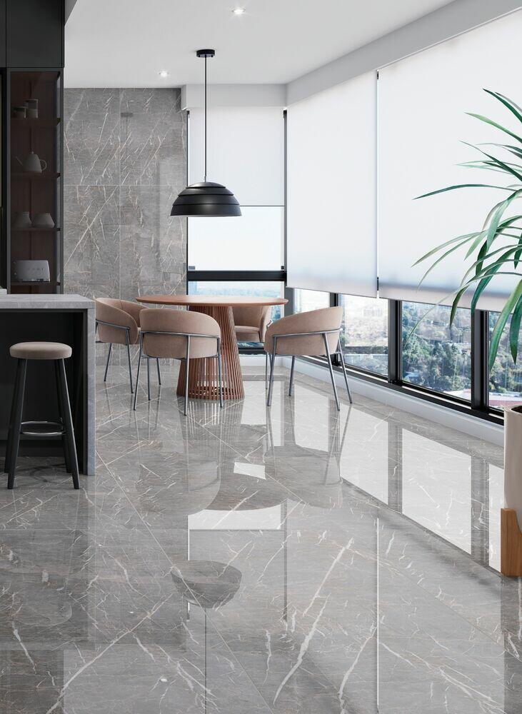 Porcelanato Vermont Cinza Retificado Polido 82x182 Damme