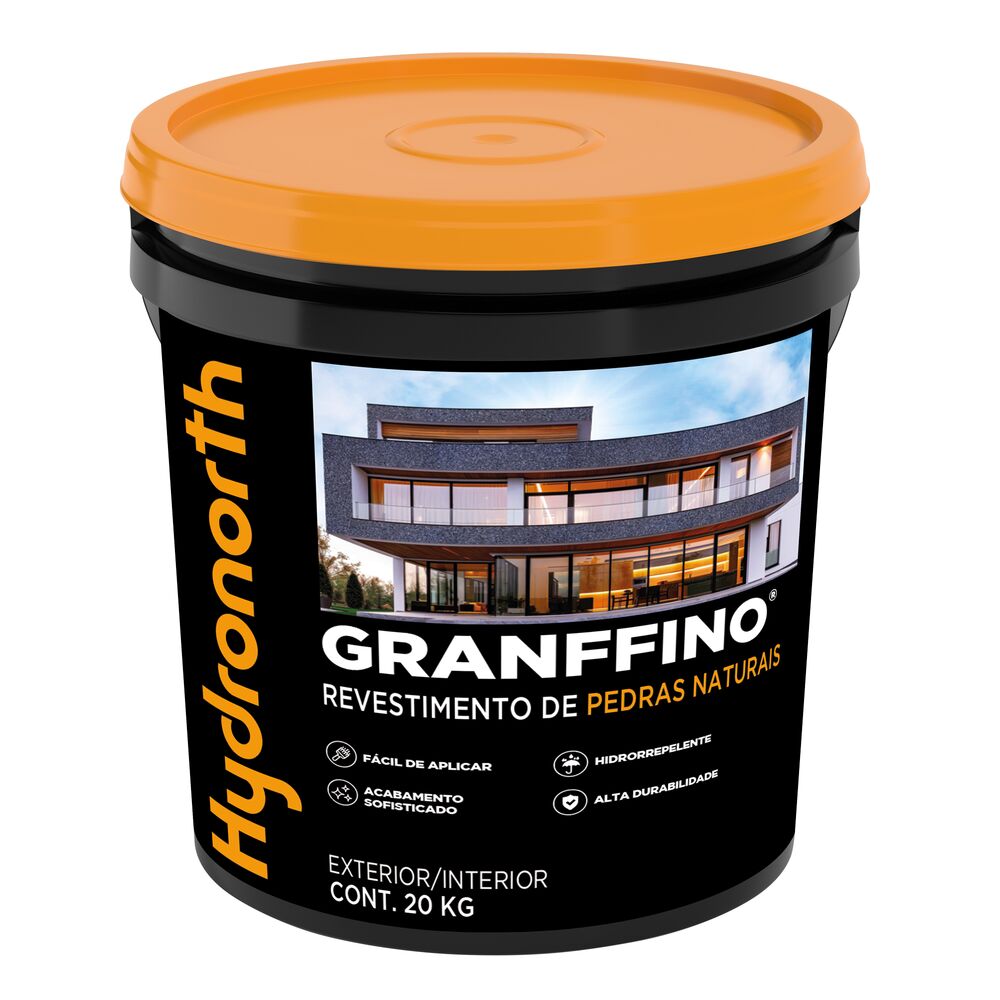 Granffino Revestimento Pedras Naturais Preto Onix 20kg Hydronorth