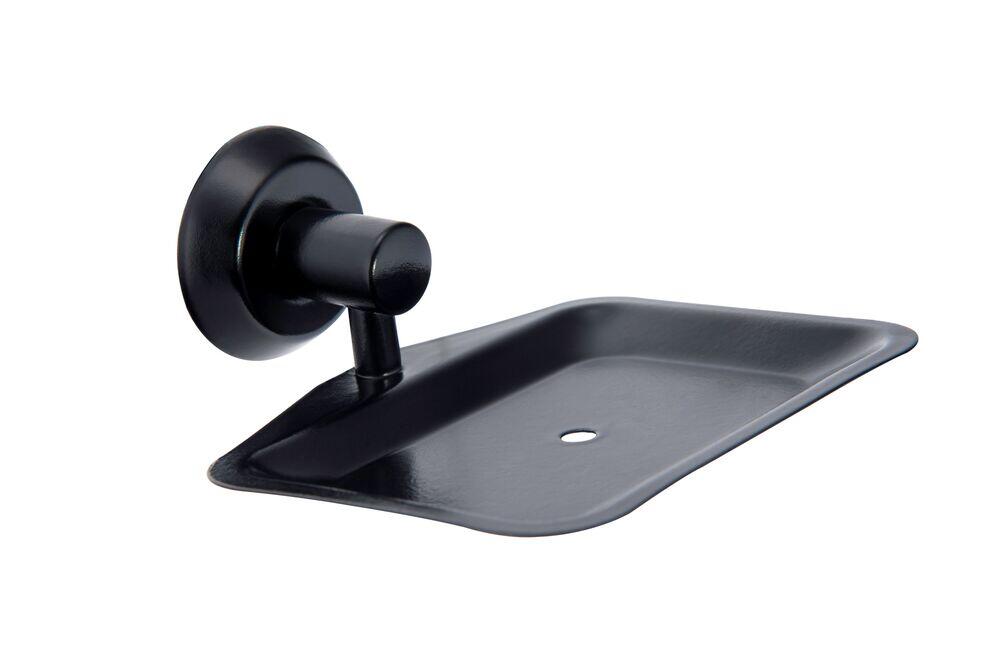 Kit Acessórios Para Banheiro 5 Peças Villa Reale Fixar Black Matte Stamplas