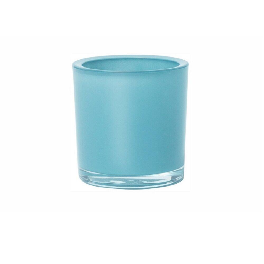 Vaso Cilindro Azul Turquesa Claro 14x14x14cm TS Brasil