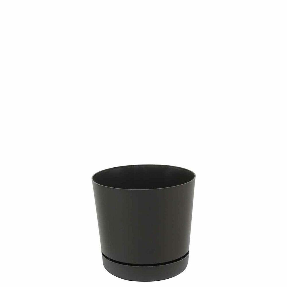 Vaso Plástico Rio Grafite 15x15cm Vasart
