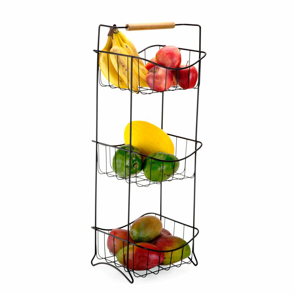 Fruteira 3 Andares Eco Design Black Arthi
