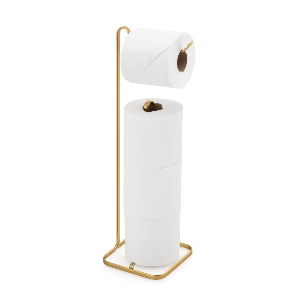 Papeleira de Papel Higiênico para Chão Com Suporte Piatina Dourado Arthi