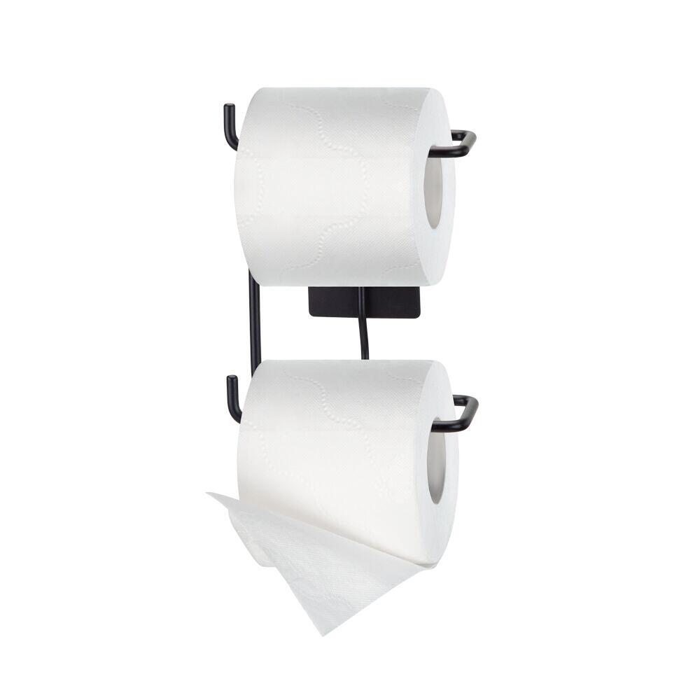 Suporte para Papel Higienico Duplo Com Fita Dupla Face Black Arthi