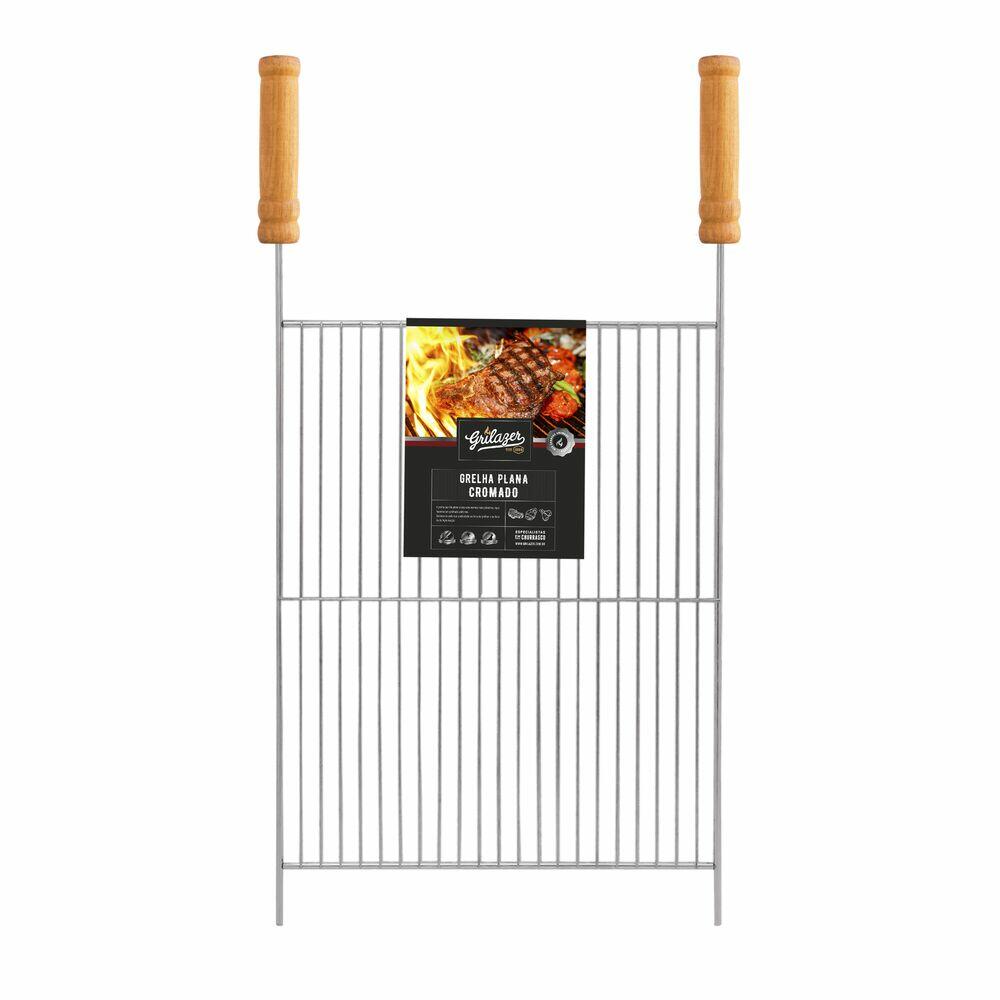 Grelha para Churrasco 40cm x 50cm Cromado Grilazer