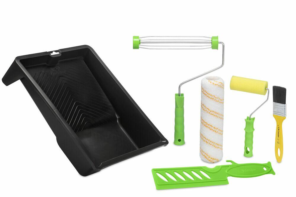 Conjunto para Pintura 6 Peças 23cm 919 Preto Condor