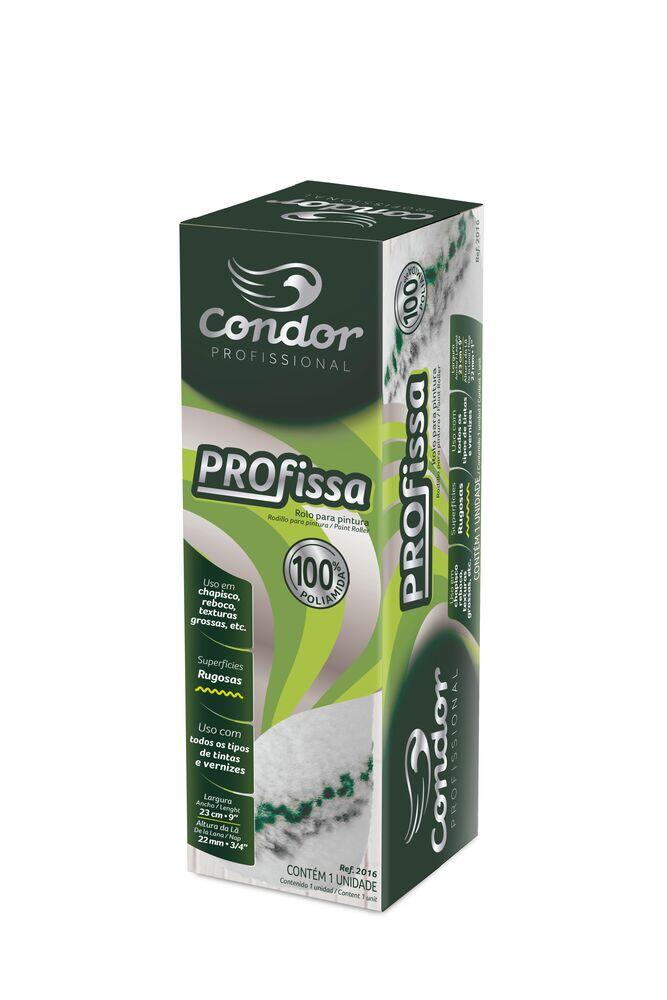 Rolo Lã 23cm 216 Sem Suporte Verde Bandeira Condor