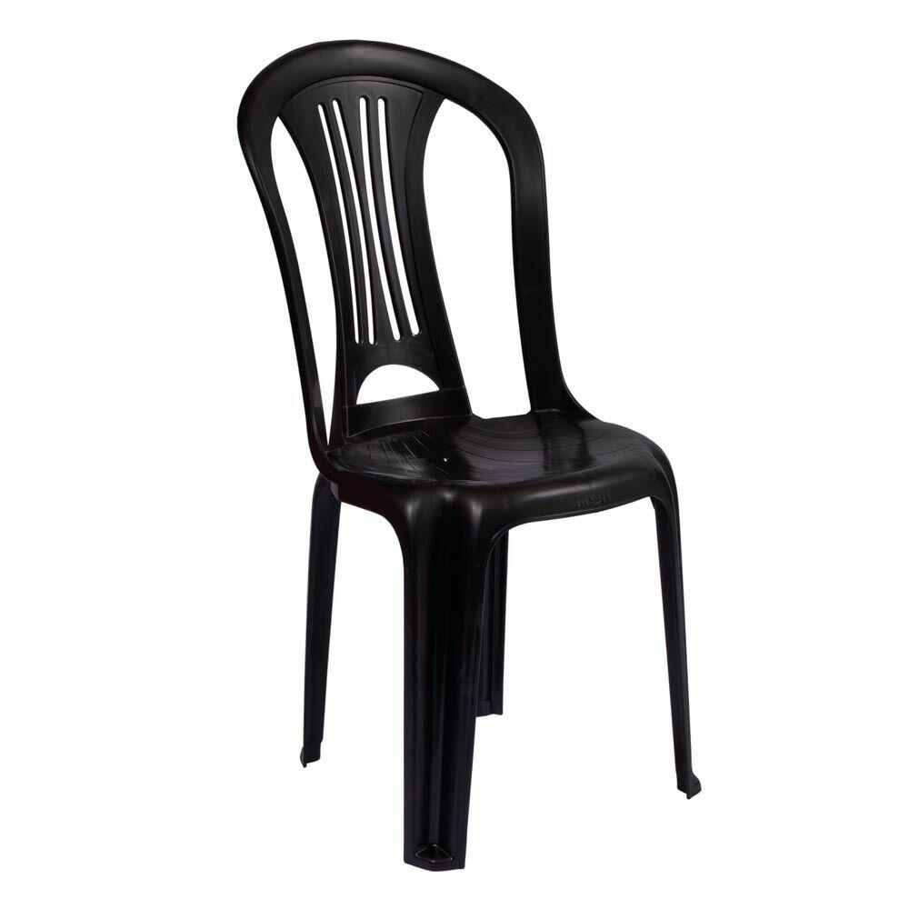 Cadeira Plástico Bistro Preto Mor