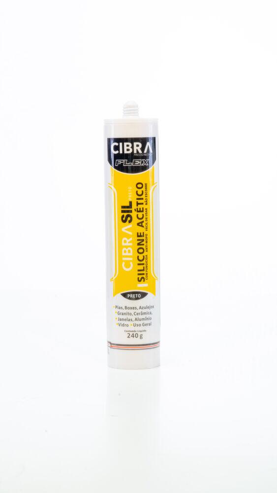 Silicone 240gr Acético Preto Solcolor