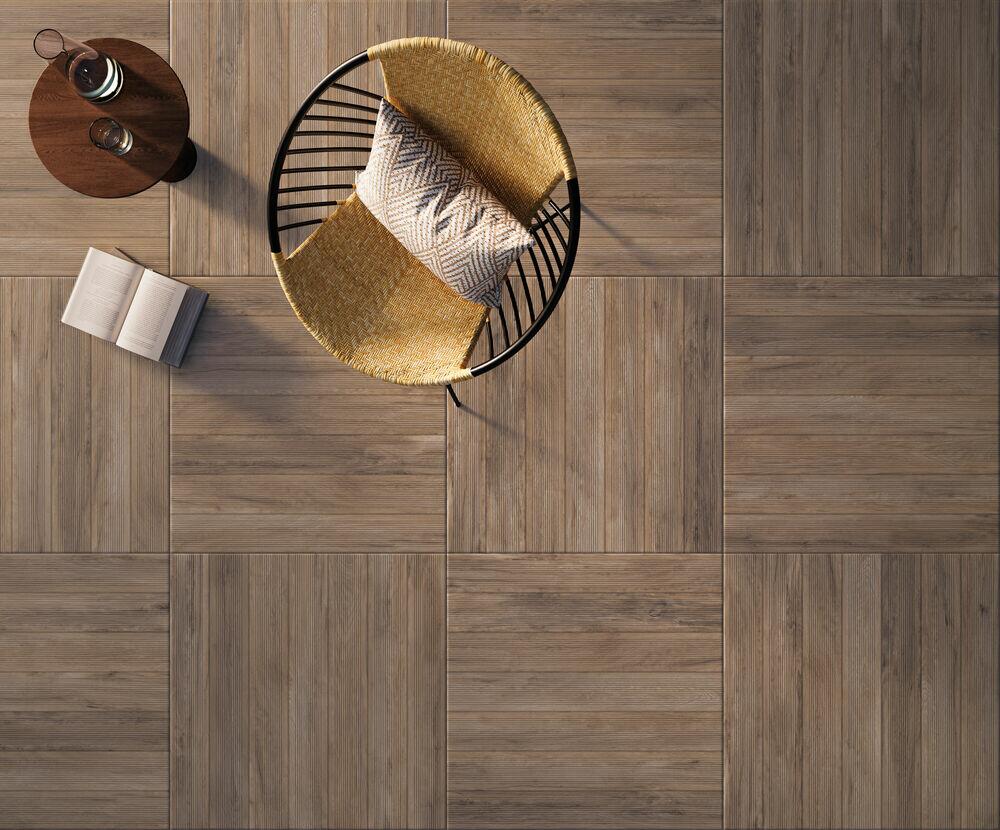Porcelanato 81cm x 81cm Deck Canela Ext Marrom Extra Portobello