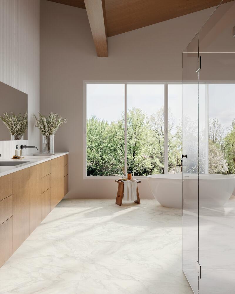 Porcelanato Chiaro Di Versilia Branco Retificado Natural 60x120cm Portobello