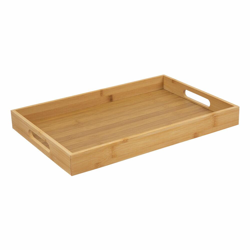 Bandeja 38CM X 25CM X 4CM Bambu Madeira Casa&Ideia