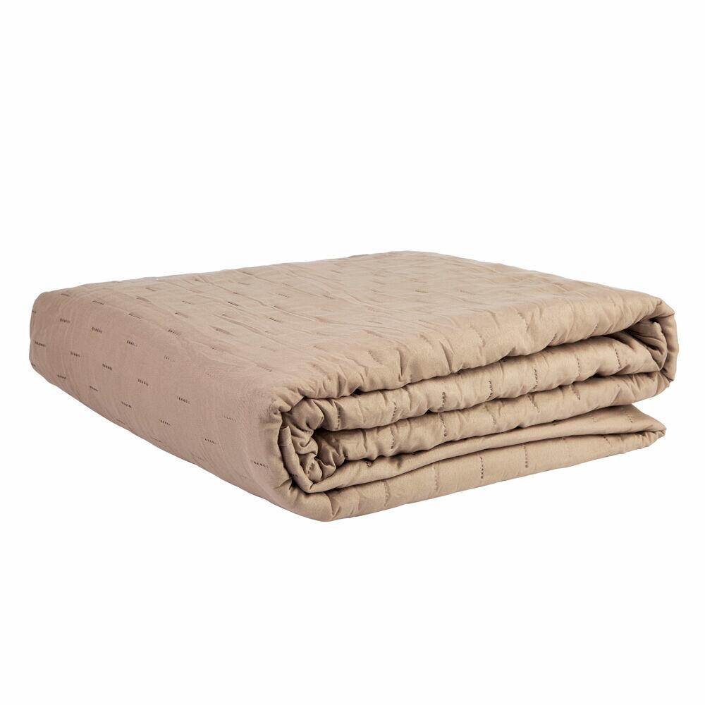 Colcha Ultra Queen Bege Diagonal