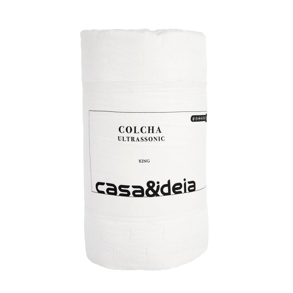 Colcha King 2,60m x 2,80m Ultra Off White Diagonal