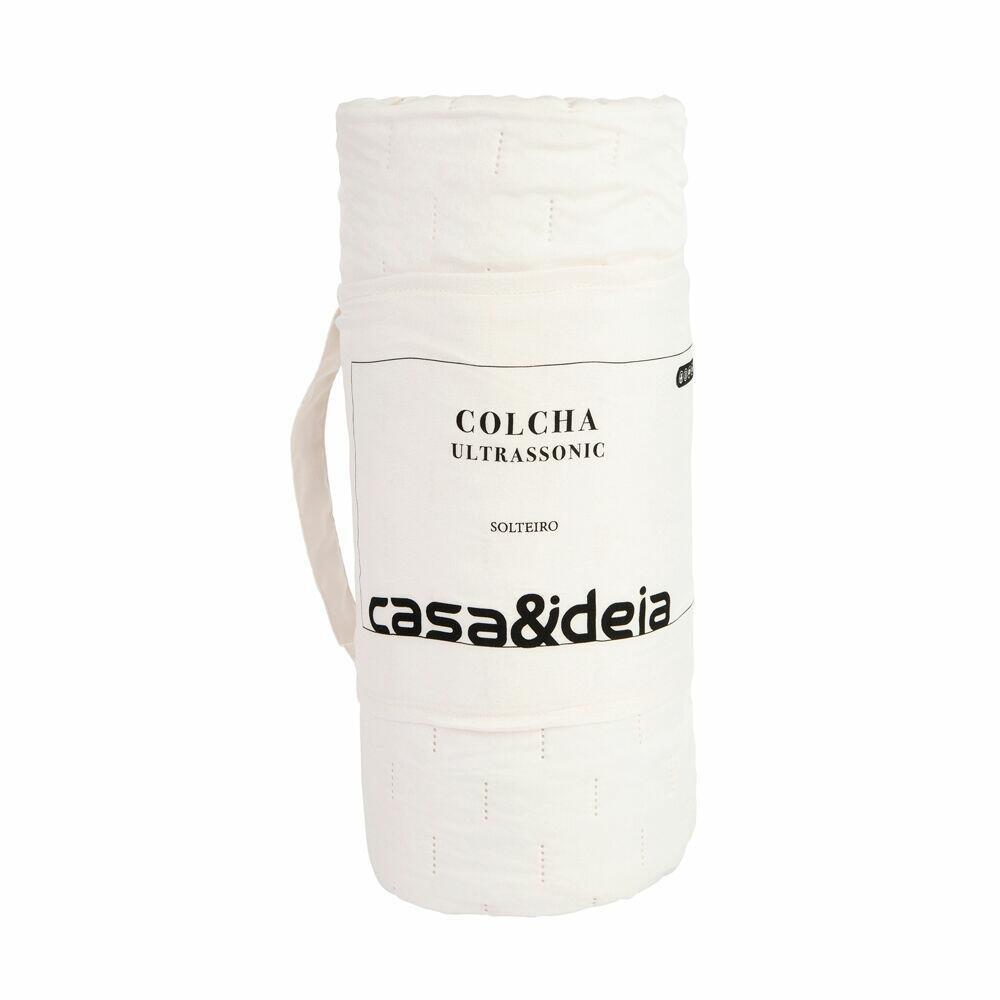 Colcha Solteiro 1,60m x 2,40m Ultra Off White Diagonal
