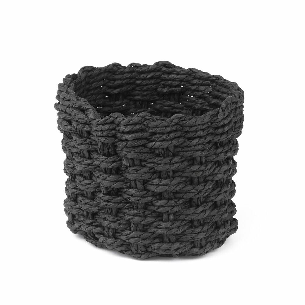 Cesto Organizador 12cm x 12cm x 9cm Aurora Preto Casa&Ideia