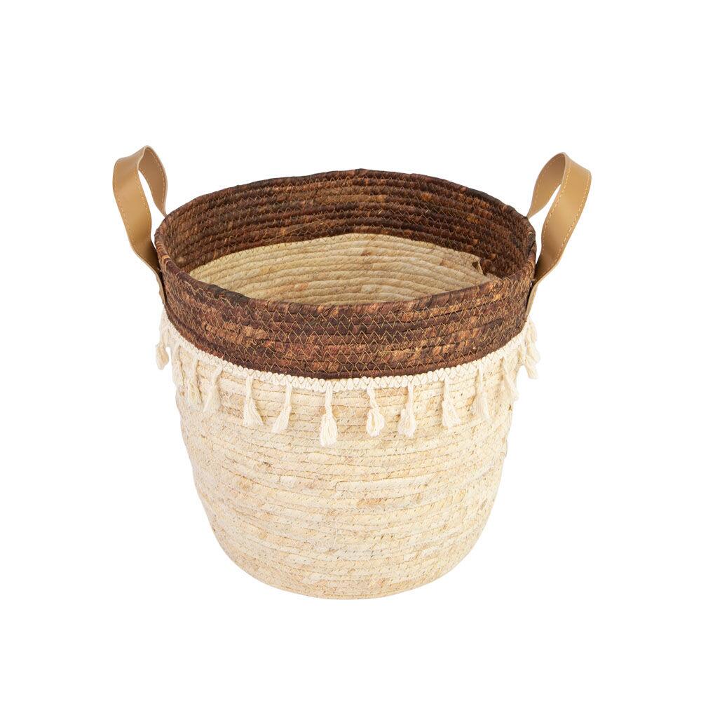 Cesto Organizador 29cm x 29cm x 30cm Genova Marrom Diagonal