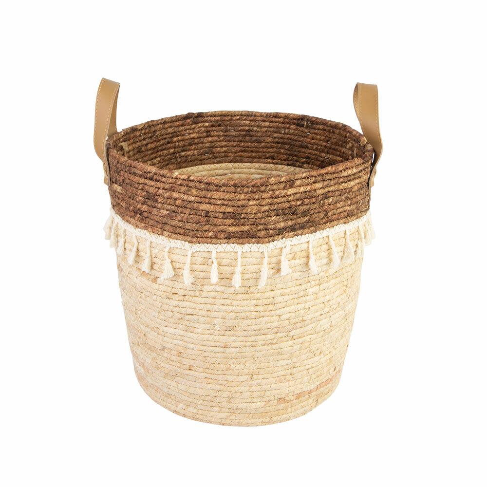 Cesto Organizador 33cm x 33cm x 35cm Genova Marrom Diagonal