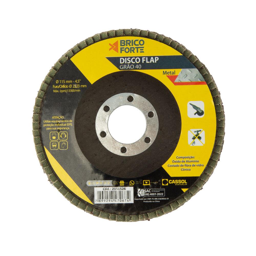 Disco Flap 115mm Grao 40 Brico Forte