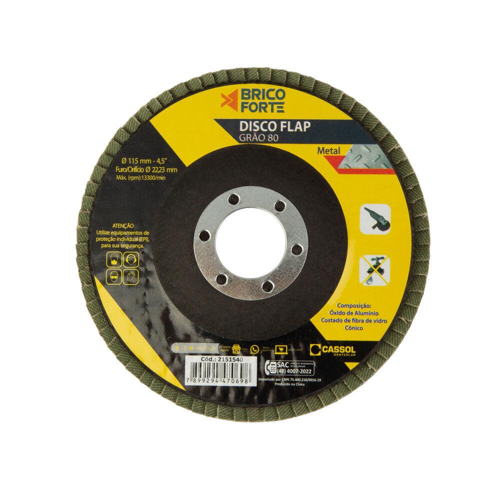 Disco Flap 115mm Grao 80 Brico Forte