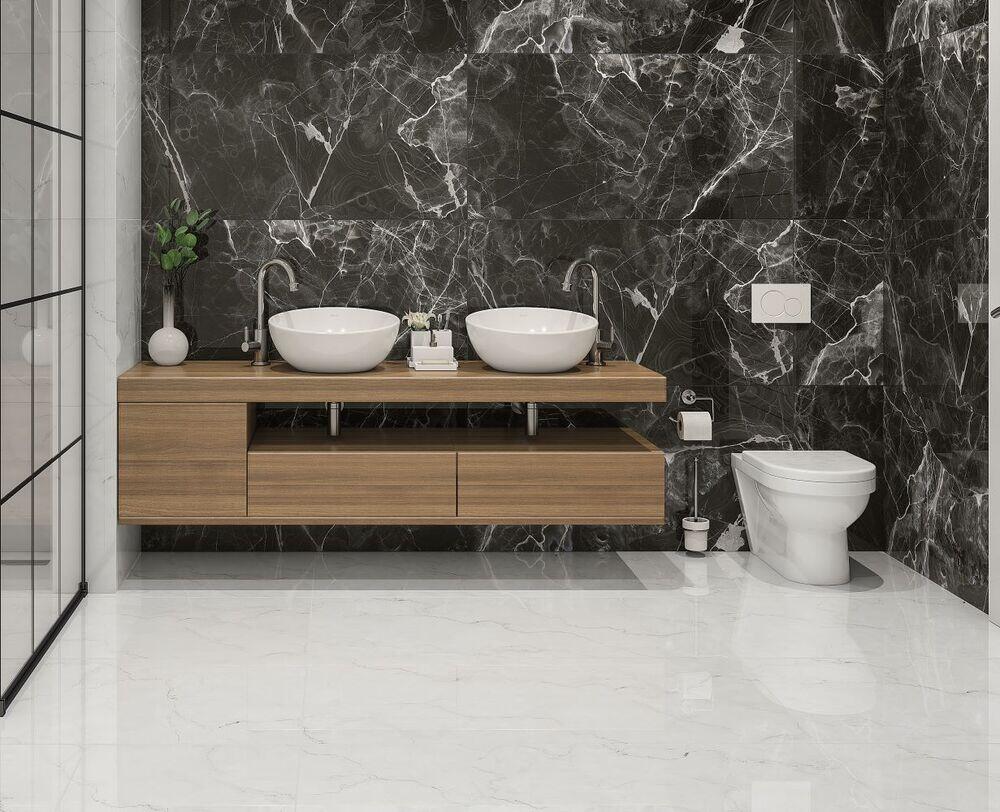 Porcelanato Maestro Blanc Branco Retificado Polido 62x121cm Damme