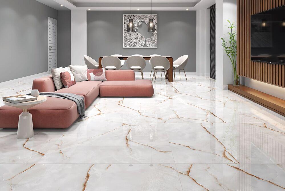 Porcelanato Thasos Branco Retificado Polido 62x121cm Damme