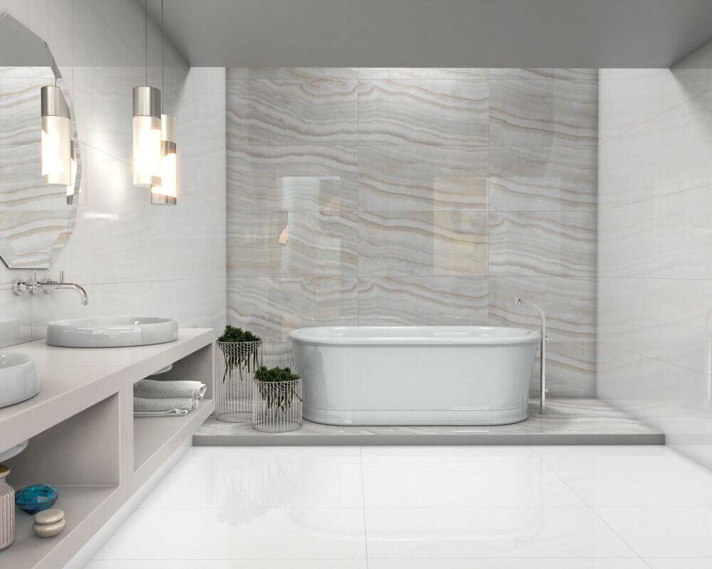 Porcelanato Branco Retificado Polido 62x121cm Damme