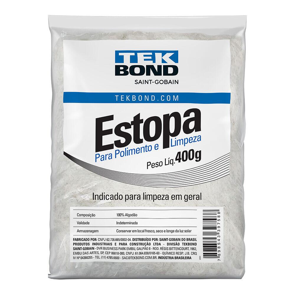Estopa 400g Limpeza Branco Tekbond