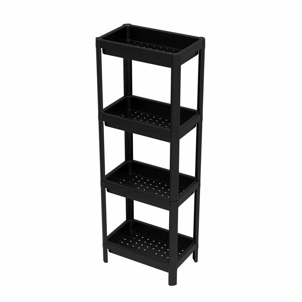Estante Plástico Geo Base Preto 112,5x36x23 Grifit
