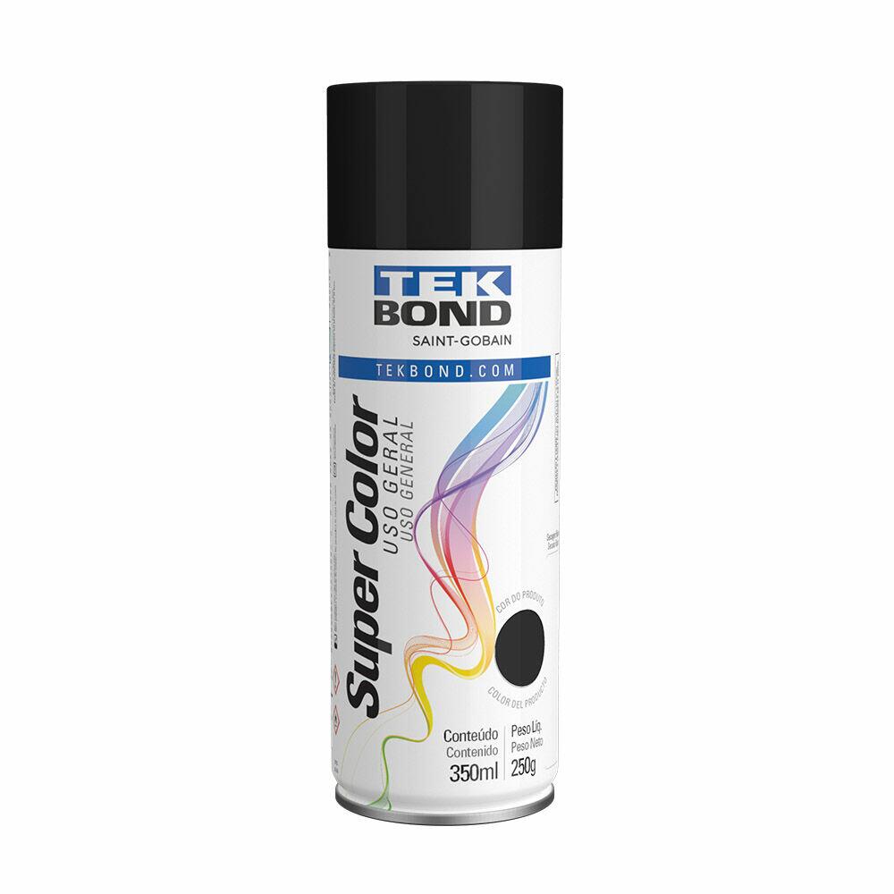 Tinta Spray Preto Brilhante 350ml Tekbond