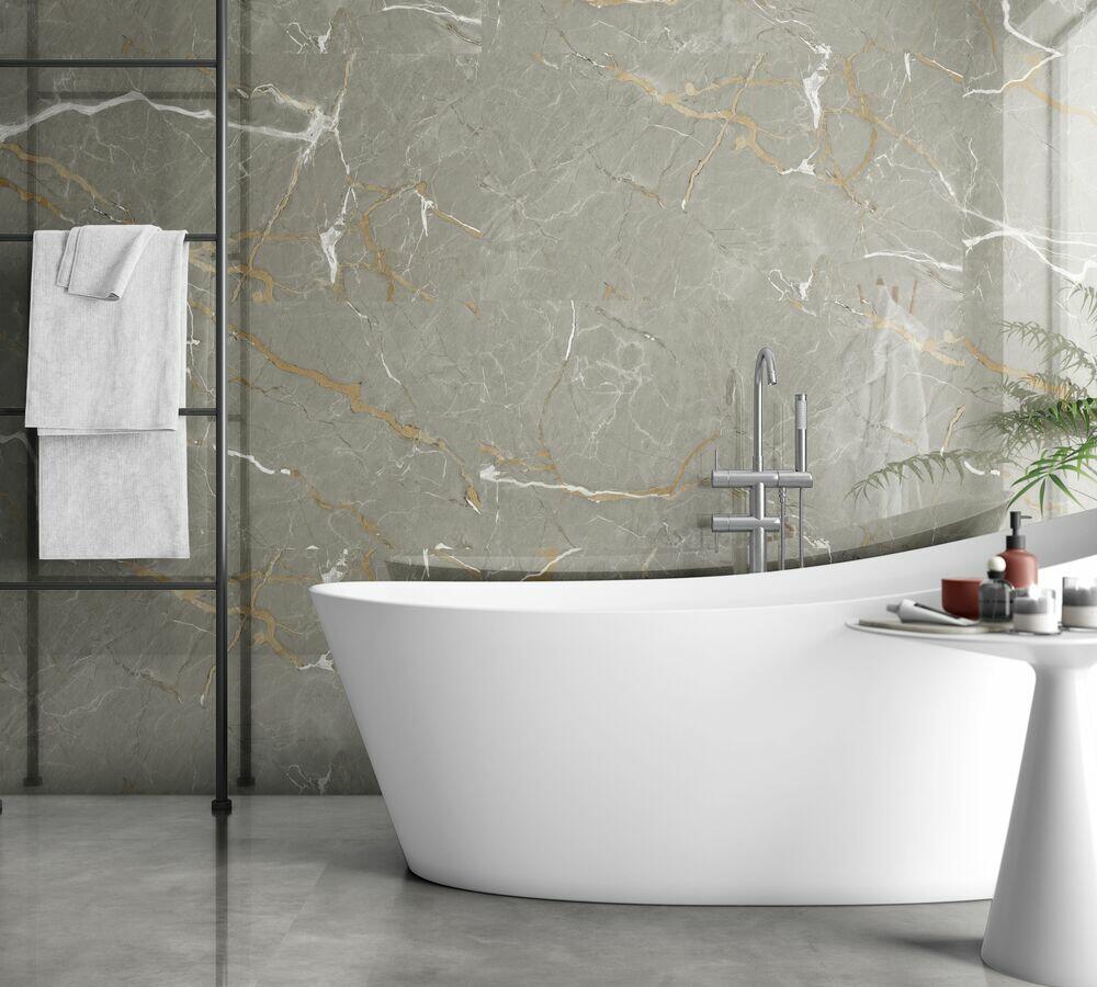 Porcelanato Polido 56x113cm Chrome Ret Extra Savane