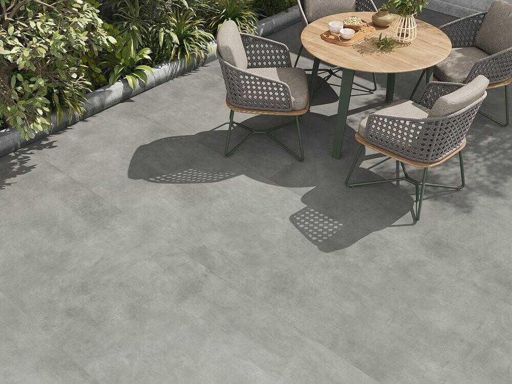 Porcelanato Loft Gray Soft Grip Retificado Acetinado 91x91cm Savane