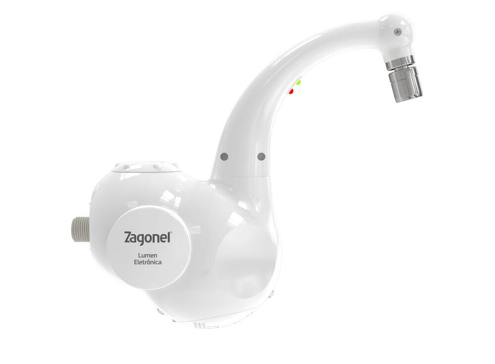 Torneira para Cozinha de Parede Eletrônica Branco Lumen Zagonel